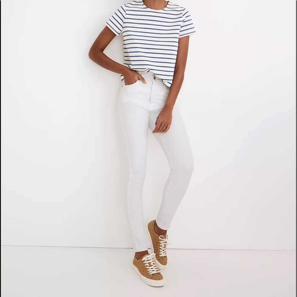 Madewell 10” High-Rise Skinny, White, NWT, Size 27